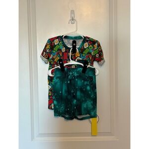 Kids Graphic Tee Shirt Shorts Set Cartoon Food Print Summer Outfit 3T